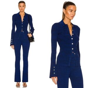 Le Ore Rimini Collared Cardigan Blue